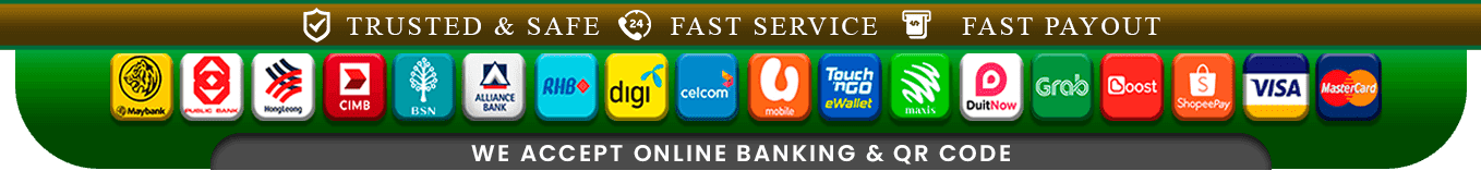 Trusted payments: TNG, GrabPay, Boost, FPX, banks